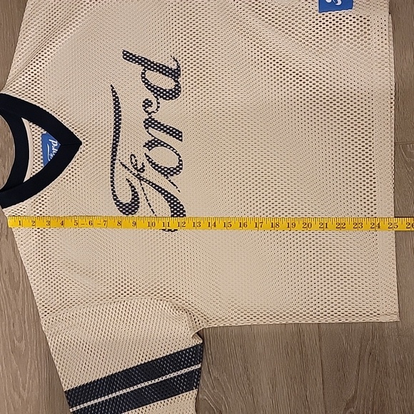 PacSun Ford Unisex Beige and Navy Mesh Jersey~Size Medium~New With Tags - Picture 3 of 6